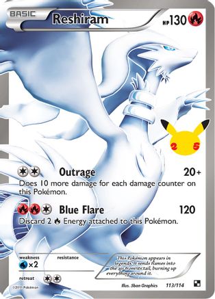 Reshiram 113/114 - Celebrations Classic Collection Holofoil - for just $7.83! 