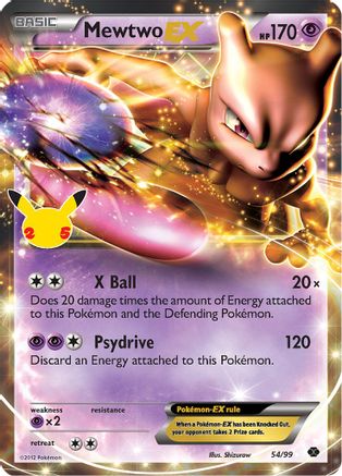 Mewtwo EX 054/99 - Celebrations Classic Collection Holofoil - for just $4.81! 