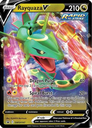 Rayquaza V SWSH147/307 - SWSH Sword & Shield Promo Cards Holofoil - for just $3.69! 