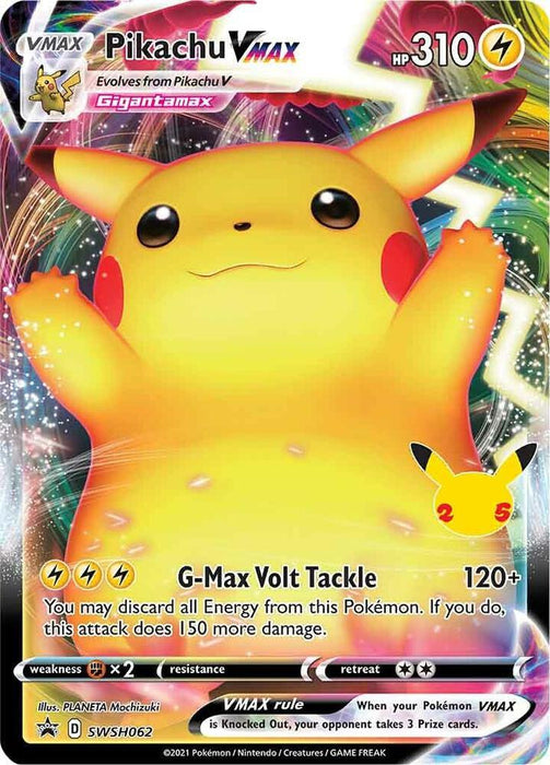 Pikachu VMAX (SWSH062) (Celebrations) [Sword & Shield: Black Star Promos] - for just $3.95! 