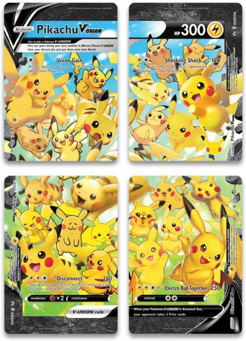 Pikachu V-UNION (Set of 4) [Sword & Shield: Black Star Promos] - for just $13.90! 