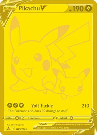Pikachu V SWSH145/307 - SWSH Sword & Shield Promo Cards Holofoil - for just $38.32! 
