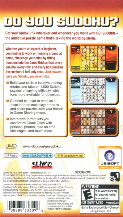 Go Sudoku – PlayStation Portable (PSP)