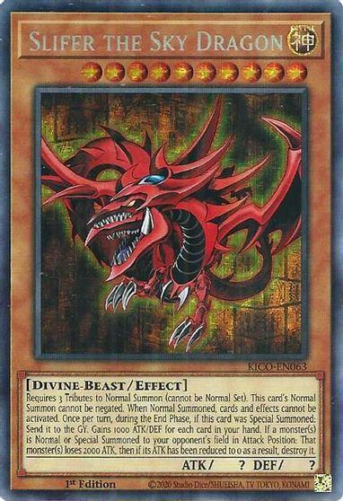 Slifer the Sky Dragon [KICO-EN063] Secret Pharaoh's Rare - for just $79.65! 