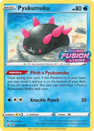 Pyukumuku (Prerelease) SWSH169/307 - SWSH Sword & Shield Promo Cards Holofoil - for just $0.49! 