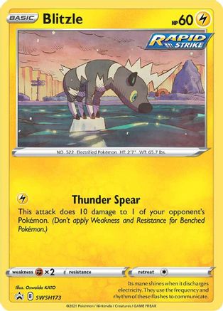 Blitzle SWSH173/307 - SWSH Sword & Shield Promo Cards Holofoil - for just $0.21! 