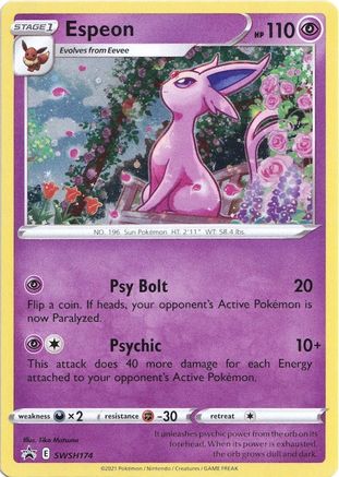 Espeon SWSH174/307 - SWSH Sword & Shield Promo Cards Holofoil - for just $3.30! 