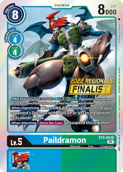 Paildramon [ST9-05] (2022 Championship Offline Regional) (Online Finalist) [Starter Deck: Ultimate Ancient Dragon Promos] - Just $2.45! Shop now at Retro Gaming of Denver