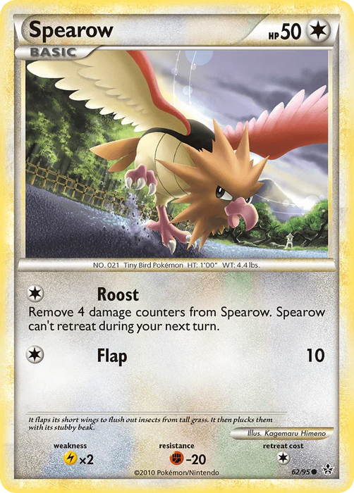 Spearow (62/95) [HeartGold & SoulSilver: Unleashed] - for just $0.15! 