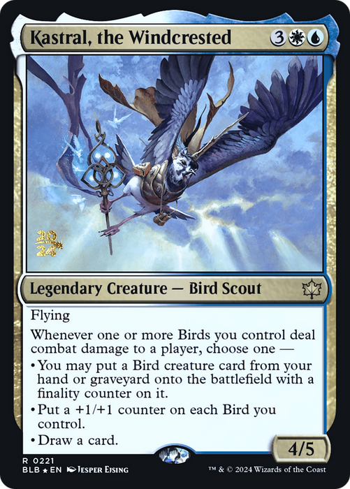 Kastral, the Windcrested (PRE-221) - Bloomburrow Promos Foil - for just $0.16! 