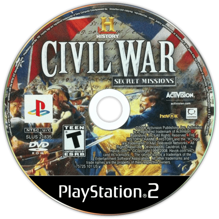 History Channel: Civil War: Secret Missions – PlayStation 2 (PS2) - for just $8.99! 