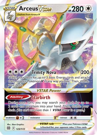 Arceus VSTAR 123/172 - SWSH09 Brilliant Stars Holofoil - for just $3.02! 