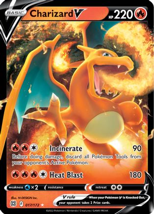 Charizard V 017/172 - SWSH09 Brilliant Stars Holofoil - for just $3.91! 