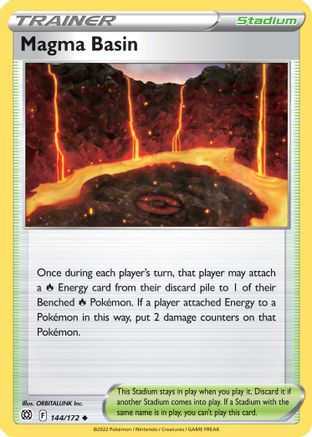 Magma Basin 144/172 - SWSH09 Brilliant Stars Reverse Holofoil - for just $0.13! 