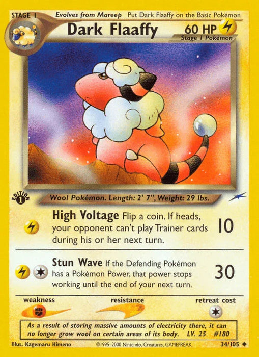 Dark Flaaffy (34/105) [Neo Destiny 1st Edition] - for just $3! 