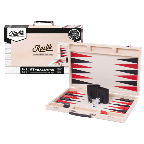 Rustik Deluxe Wood Case: Backgammon - for just $39.99! 