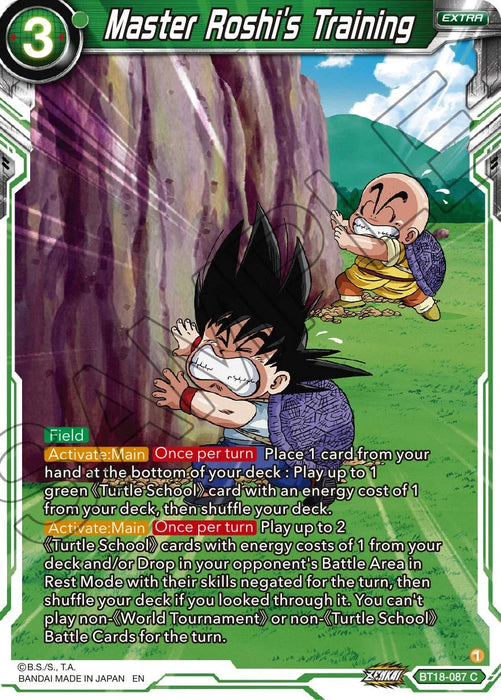 Master Roshi's Training (BT18-087) [Dawn of the Z-Legends] - for just $0.10! 