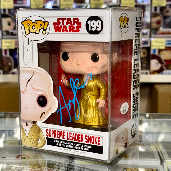 Andy Serkis Signed Star Wars Supreme Leader Snoke Funko Pop! #199 With JSA COA - for just $140! 