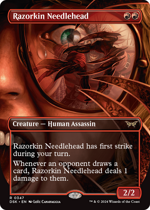 Razorkin Needlehead (DSK-347) - Duskmourn: House of Horror (Borderless) Foil - for just $3.22! 