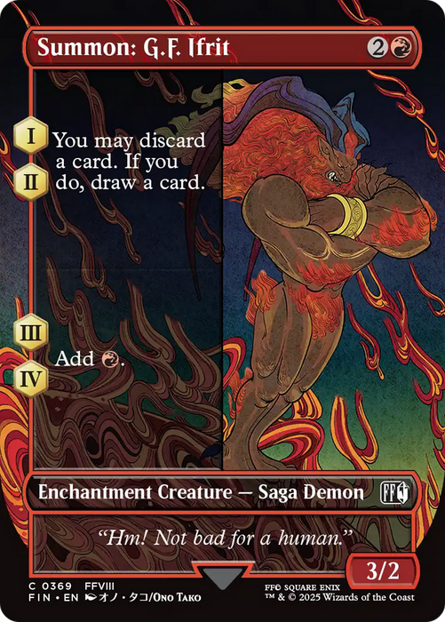 Summon: G.F. Ifrit (FIN-369) - FINAL FANTASY: (enchantment) (Borderless) Foil - for just $0.11! 