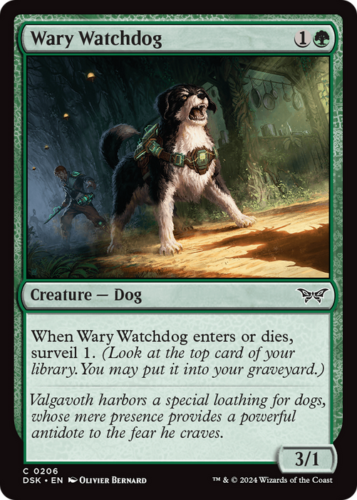 Wary Watchdog (DSK-206) - Duskmourn: House of Horror Foil - for just $0.04! 