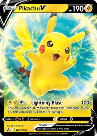 Pikachu V SWSH198/307 - SWSH Sword & Shield Promo Cards Holofoil - for just $1.22! 