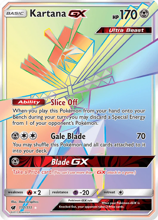 Kartana GX (117/111) [Sun & Moon: Crimson Invasion] - for just $4.60! 