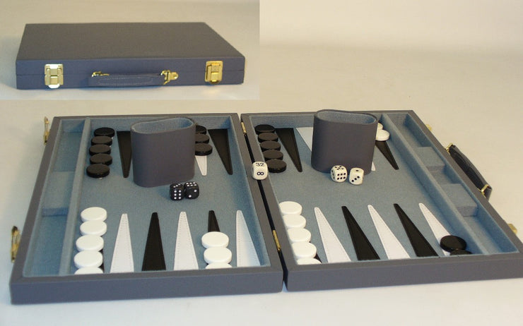 Backgammon - 18" Grey Vinyl Set - for just $69.99! 