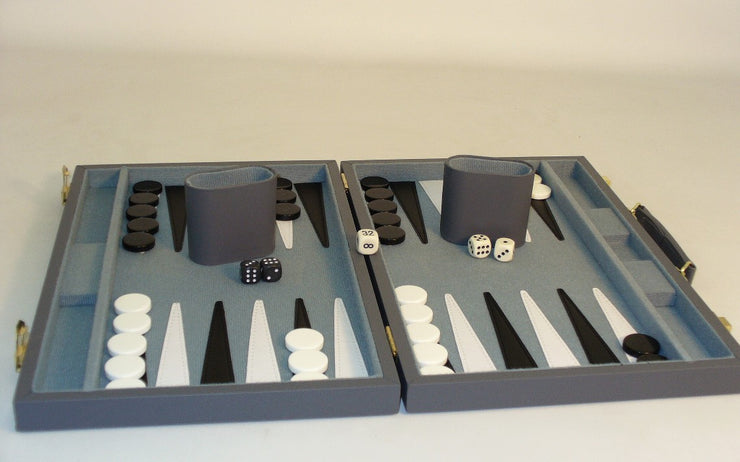 Backgammon - 15" Grey Vinyl Set - for just $59.99! 