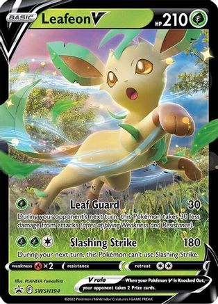 Leafeon V SWSH194/307 - SWSH Sword & Shield Promo Cards Holofoil - for just $0.92! 