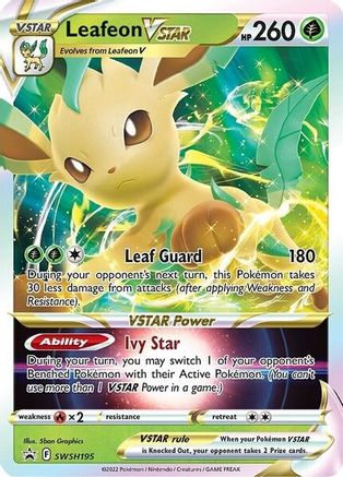 Leafeon VSTAR SWSH195/307 - SWSH Sword & Shield Promo Cards Holofoil - for just $1.04! 