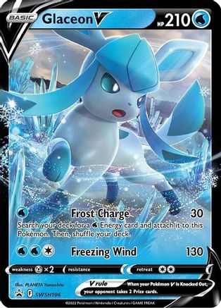 Glaceon V SWSH196/307 - SWSH Sword & Shield Promo Cards Holofoil - for just $1.38! 