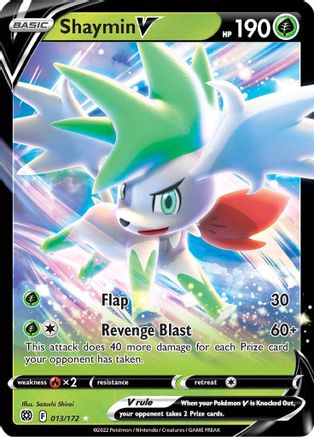 Shaymin V 013/172 - SWSH09 Brilliant Stars Holofoil - for just $0.44! 