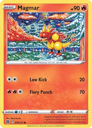 Magmar 019/172 - SWSH09 Brilliant Stars - for just $0.12! 
