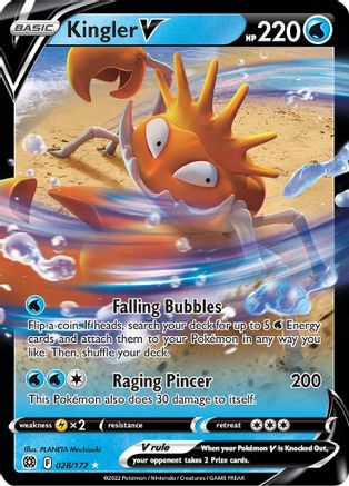 Kingler V 028/172 - SWSH09 Brilliant Stars Holofoil - for just $0.78! 