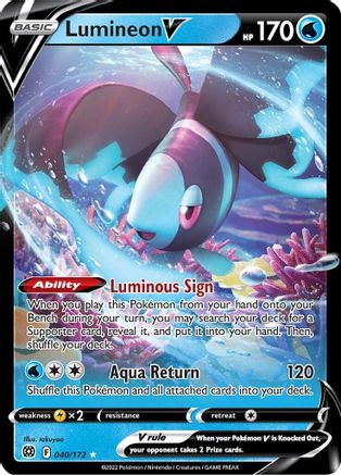 Lumineon V 040/172 - SWSH09 Brilliant Stars Holofoil - for just $0.45! 