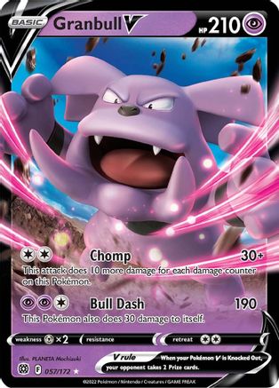 Granbull V 057/172 - SWSH09 Brilliant Stars Holofoil - for just $0.42! 