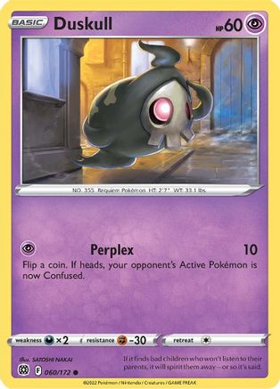 Duskull 060/172 - SWSH09 Brilliant Stars - for just $0.05! 