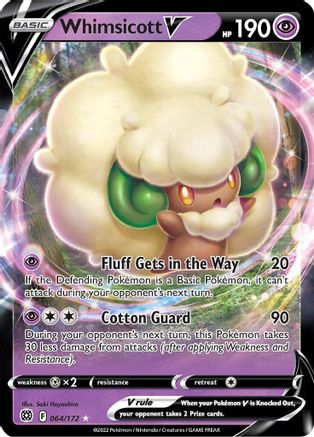 Whimsicott V 064/172 - SWSH09 Brilliant Stars Holofoil - for just $0.37! 