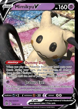 Mimikyu V 068/172 - SWSH09 Brilliant Stars Holofoil - for just $1! 
