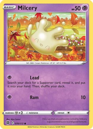 Milcery 070/172 - SWSH09 Brilliant Stars Reverse Holofoil - for just $0.08! 