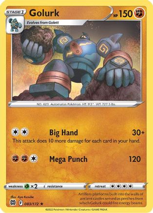 Golurk 083/172 - SWSH09 Brilliant Stars Reverse Holofoil - for just $0.10! 