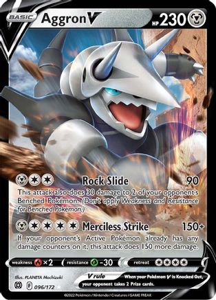 Aggron V 096/172 - SWSH09 Brilliant Stars Holofoil - for just $0.60! 