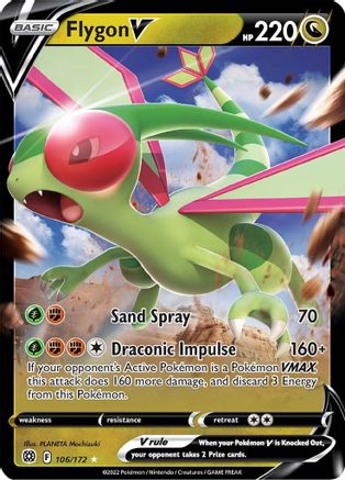 Flygon V 106/172 - SWSH09 Brilliant Stars Holofoil - for just $0.50! 
