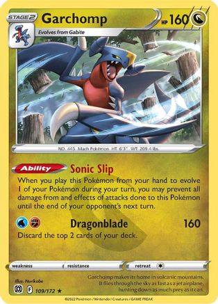 Garchomp 109/172 - SWSH09 Brilliant Stars Reverse Holofoil - for just $0.32! 