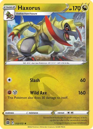 Haxorus 112/172 - SWSH09 Brilliant Stars Reverse Holofoil - for just $0.11! 