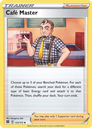 Cafe Master 133/172 - SWSH09 Brilliant Stars Reverse Holofoil - for just $0.10! 