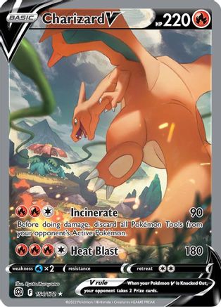 Charizard V (Alternate Full Art) 154/172 - SWSH09 Brilliant Stars Holofoil - for just $123.42! 