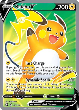 Raichu V (Full Art) 158/172 - SWSH09 Brilliant Stars Holofoil - for just $2.97! 