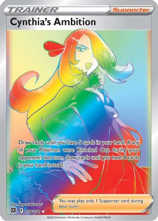 Cynthia's Ambition (Secret) 178/172 - SWSH09 Brilliant Stars Holofoil - for just $2.69! 